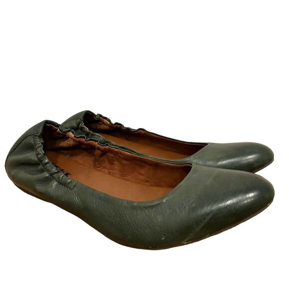 Korks by Kork-Ease Pine Green Julie Leather Ballet Flat Size 8 - Picture 2 of 7